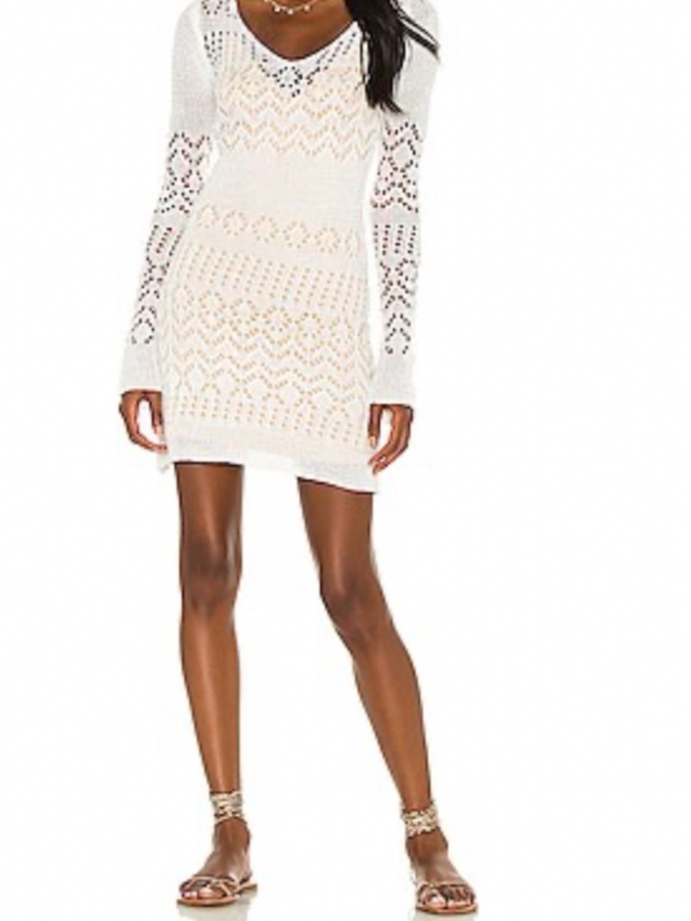 SNDY Shona Mini crochet dress Medium